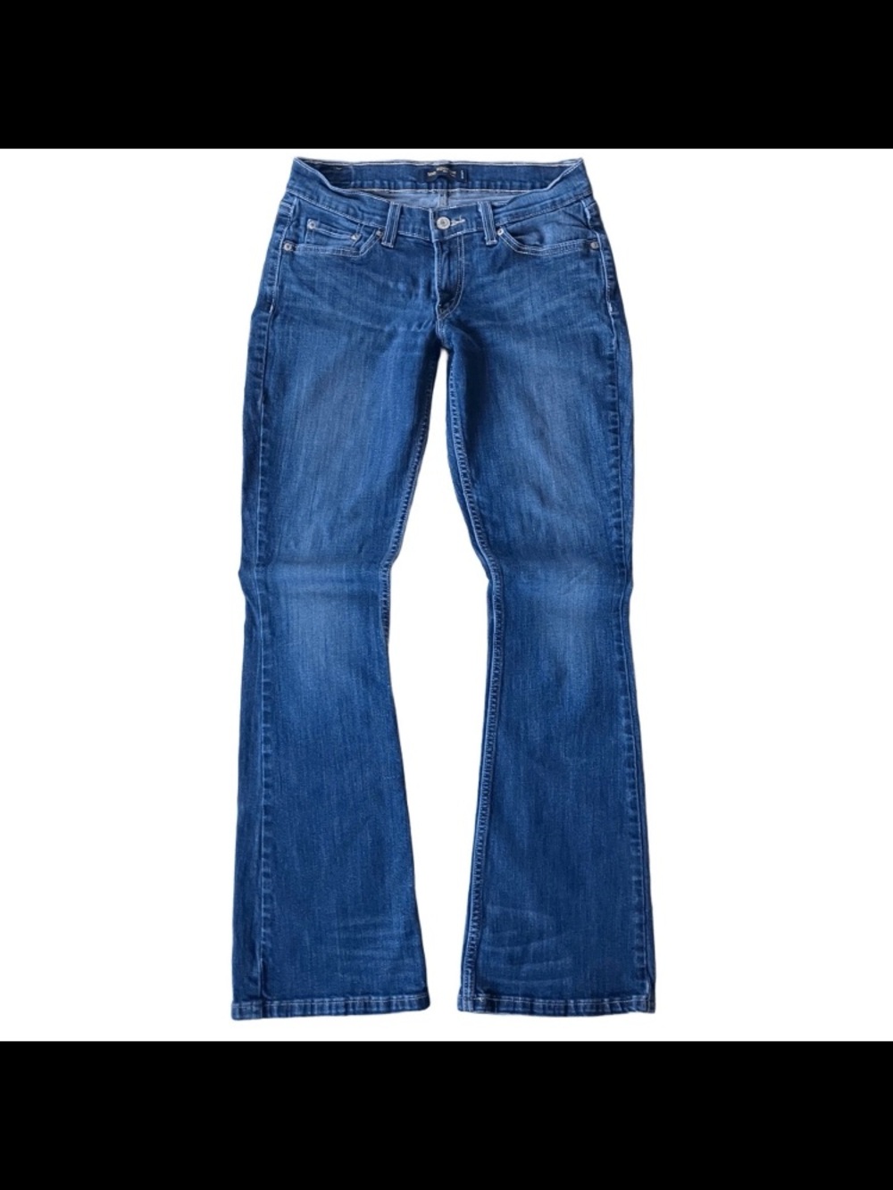 Levis Jeans Womens 7M Denim Too Superlow 524 Low Rise Bootcut Flap Y2K Style